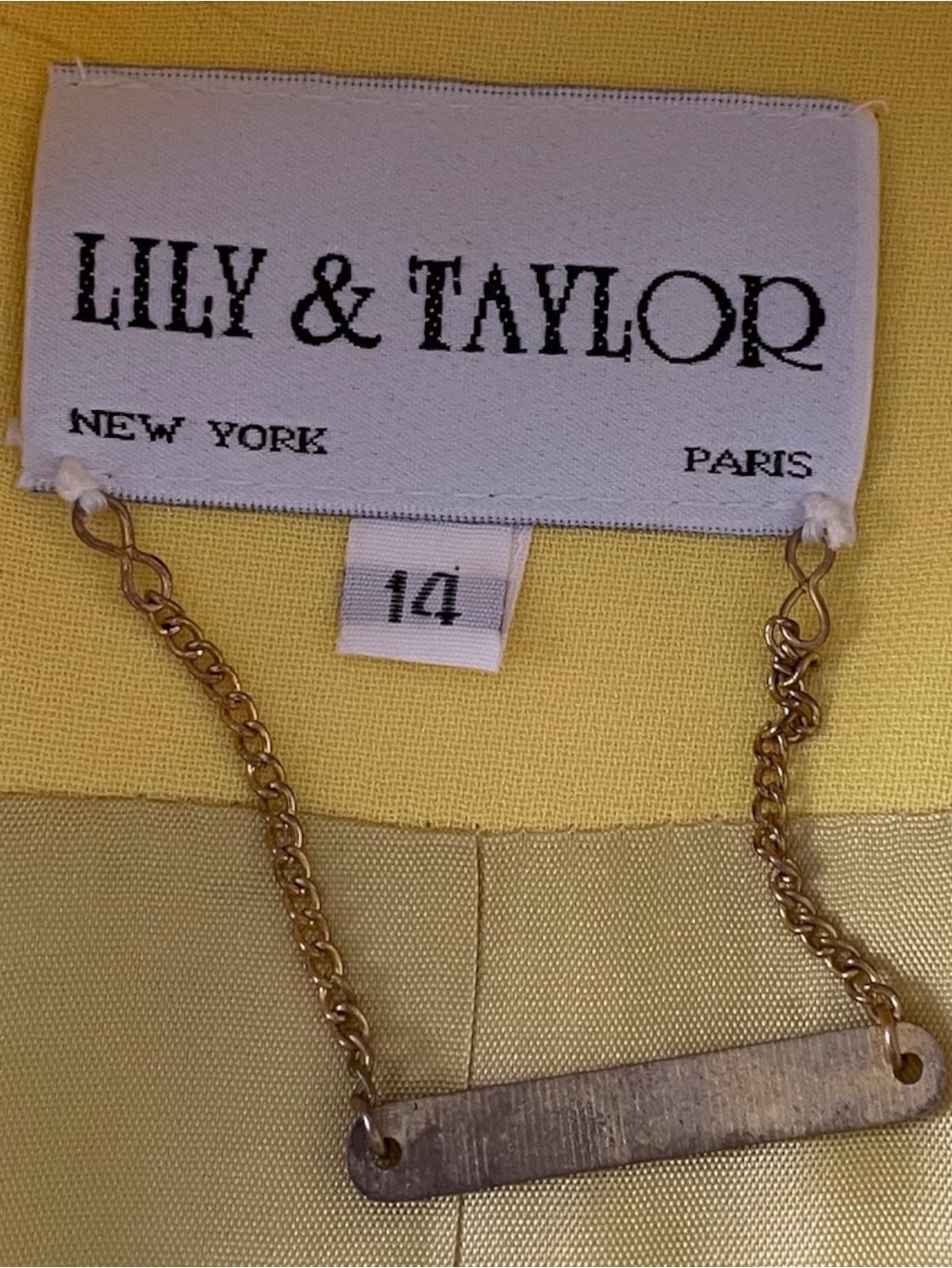 Lilly &Taylor Yellow Faux Fur Trim Pullover Coat, 14 - Picture 4 of 6